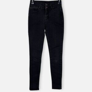 Chiqle Womens Jeans 3 Black Classic Mid-Rise Skinny Stretch Denim Pants Juniors